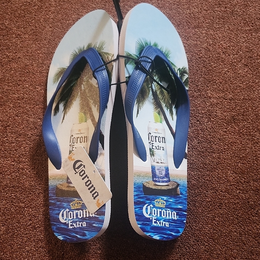 Corona Blue and White Sandals